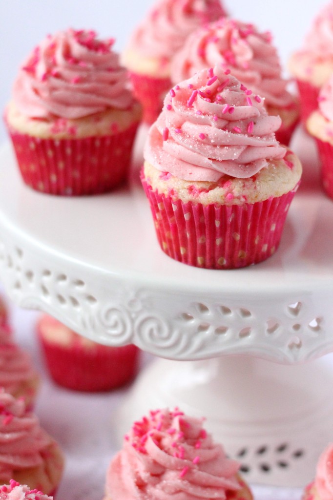 Pink Confetti Cupcakes
