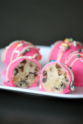 Pretty Pink Cookie Dough Truffles